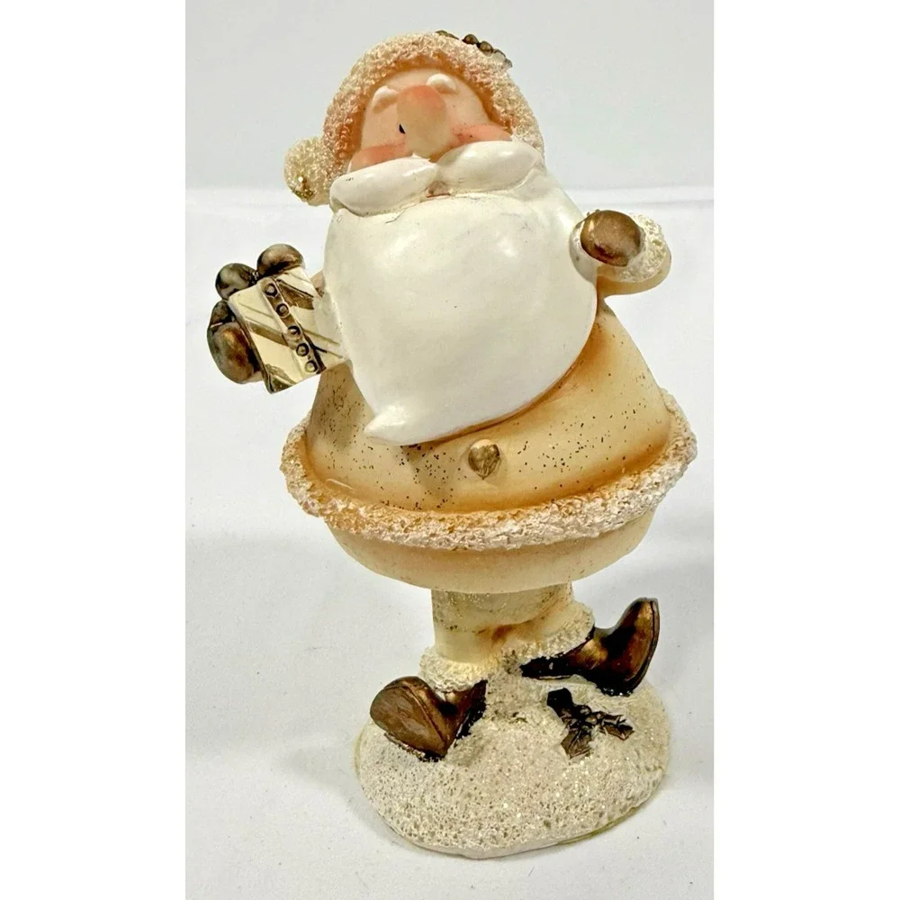 Greenbrier Santa Bobble Body Spring Figure 6in Gold 2006 Collectible